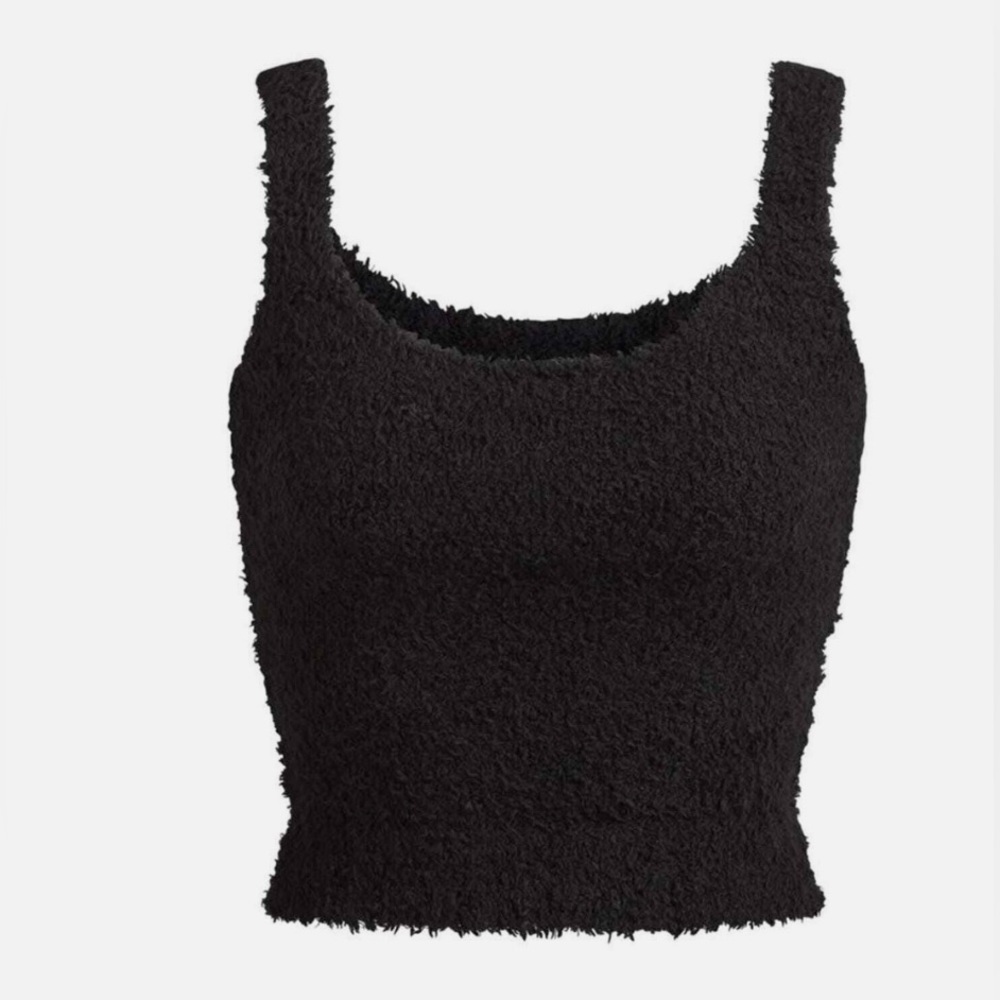 NWT SKIMS Cozy Knit Tank Top -in Color: Onyx Size L/XL